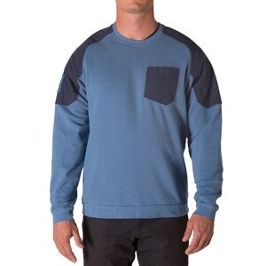 5.11 Tactical Radar Fleece Men's Large Blue and Dark Blue Crewneck BNWT